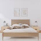 vidaXL Sängbord 2 st vit 40x34x35 cm massivt furuträ 818286