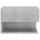 vidaXL Väggmonterat sängbord betonggrå 810961