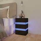 vidaXL Sängskåp LED svart 45x35x67 cm spånskiva 326841