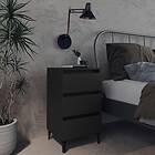 vidaXL Sängbord med metallben 2 st svart 40x35x69 cm 805908