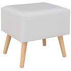 vidaXL Sängbord vit 40x35x40 cm konstläder 247536
