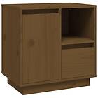 vidaXL Sängbord honungsbrun 50x34x50 cm massiv furu 814485