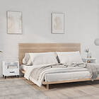 vidaXL Sängbord 2 st vit högglans konstruerat trä 812037