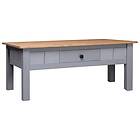 vidaXL Tables Basses grå 100x60x45 cm massiv furu panama 282683