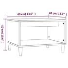 vidaXL Tables Basses vit 60x50x40 cm konstruerat trä 812672