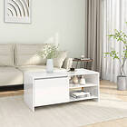 vidaXL Sofabord vit högglans 102x50x45 cm konstruerat trä 809833