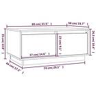 vidaXL Sofabord honungsbrun 80x50x35 cm massiv furu 814442