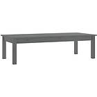 vidaXL Sofabord grå 110x50x30 cm massiv furu 814236