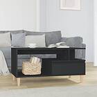 vidaXL Sofabord svart 90x49x45 cm konstruerat trä 819613