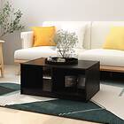 vidaXL Soffbord svart 75x50x33,5 cm massiv furu 809910