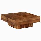 vidaXL Sofabord massivt sheshamträ 80x80x30 cm 246250