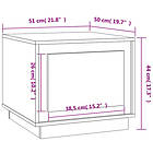 vidaXL Soffbord betonggrå 51x50x44 cm konstruerat trä 819872