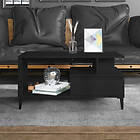 vidaXL Sofabord svart 90x49x45 cm konstruerat trä 819621