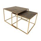 vidaXL HSM Collection Sofabord set 2 delar fyrkantig guld 442900