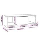 vidaXL Sofabord betonggrå 102x50x36 cm konstruerat trä 811353