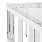 vidaXL Soffbord 80x80x40 cm rostfritt stål och glas 350057