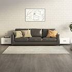 vidaXL Sofabord med metallben 2 st vit 50x50x40 cm 812727