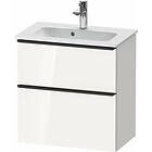 Duravit D-Neo Compact Servantskap 610x372 mm, Hvit Høyglans Dekor