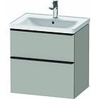 Duravit D-Neo Servantskap m/2 skuffer 634x452 mm, Betonggrå Matt Dekor