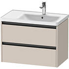 Duravit Ketho.2 Servantskap, 2 Skuffer 784x455 mm, Høyre, Taupe