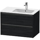 Duravit Ketho.2 Servantskap, 2 Skuffer 810x480 mm, Høyre, Sort Eik