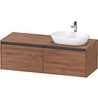 Duravit Ketho.2 Servantskap, 2 Skuffer 1400x550 mm, Høyre, Valnøtt
