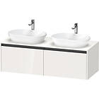Duravit Ketho.2 Servantskap, 2 Skuffer 1400x550 mm, Dobbel, Hvit Høyglans