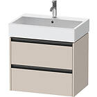 Duravit Ketho.2 Servantskap, 2 Skuffer 684x460 mm, Taupe