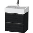 Duravit Ketho.2 Servantskap, 2 Skuffer 584x390 mm, Sort Eik