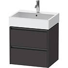 Duravit Ketho.2 Servantskap, 2 Skuffer 584x460 mm, Grafittt Matt