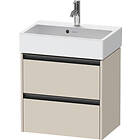 Duravit Ketho.2 Servantskap, 2 Skuffer 584x390 mm, Taupe Matt