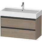 Duravit Ketho.2 Servantskap, 2 Skuffer 984x460 mm, Terra Eik