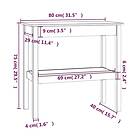 vidaXL Konsolbord honungsbrun 80x40x75 cm massiv furu 814307