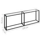 vidaXL Konsolbord transparent 220x35x75,5 cm härdat glas 331690