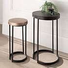vidaXL Rousseau Sidobord set 2 st Kingston metall svart och guld 442856