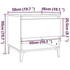 vidaXL Sidobord 2 st vit högglans 50x46x50 cm konstruerat trä 819553