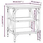 vidaXL Sofabord 2 st rökfärgad ek 40x42x50 cm konstruerat trä 825777