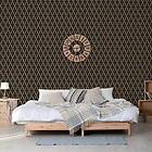 vidaXL DUTCH WALLCOVERINGS Tapet Geometric svart och guld 442591