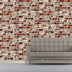 vidaXL DUTCH WALLCOVERINGS Tapet tegelsten röd 437387