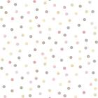 vidaXL Noordwand Tapet Mondo baby Confetti Dots rosa, vit och brun 444881