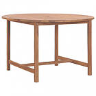 vidaXL Dining Table för trädgården Ø110x75 cm massiv teak 318476