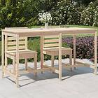vidaXL Trädgårdsbord 203.5x90x110 cm massiv furu 824102