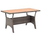 vidaXL Trädgårdsbord grå 120x70x66 cm konstrotting 316584