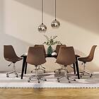 vidaXL Snurrbara matstolar 6 st taupe tyg 3085398