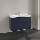 Villeroy & Boch Subway 3.0 Servantskap m/2 skuffer 973x576x478 mm, Blå Matt