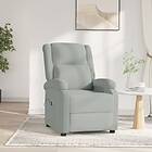 vidaXL Elektrisk reclinerfåtölj ljusgrå sammet 3098393