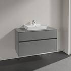 Villeroy & Boch Collaro Servantskap med 2 skuffer 100x50x54.8 cm, u/lys, Grå Høy
