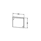 Duravit Brioso Speil m/LED-lys 820x700x45 mm, Basalt Matt