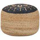 vidaXL Handgjord sittpuff blå 45x30 cm jute 248087