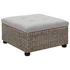 vidaXL Ottoman sjögräs 65x65x40 cm grå 246113